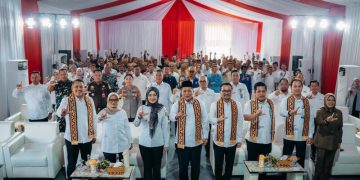 Wagub Jihan Dampingi Menkop Lakukan Peletakan Batu Pertama SPBUN KUD Bina Mina Sejahtera di Lampung Timur