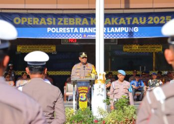 Kapolresta Bandar Lampung Pimpin Apel Gelar Pasukan Ops Zebra Krakatau 2025