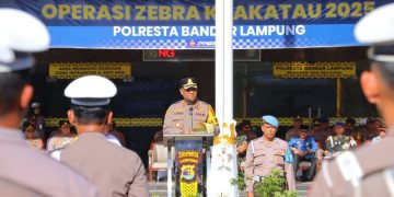 Kapolresta Bandar Lampung Pimpin Apel Gelar Pasukan Ops Zebra Krakatau 2025