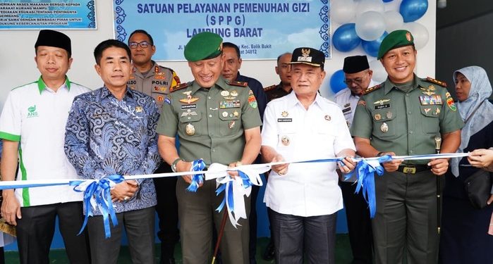 Danrem 043/Gatam Resmikan Dapur SPPG “Jalan Kehidupan” di Lampung Barat