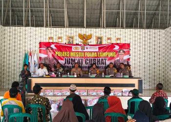 Satlantas Polres Mesuji dan Polsek Way Serdang Gelar Jumat Curhat