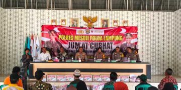Satlantas Polres Mesuji dan Polsek Way Serdang Gelar Jumat Curhat
