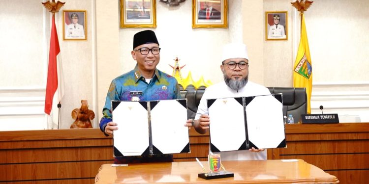 Wujudkan Lumbung Pangan Nasional, Gubernur Mirza & Gubernur Helmi Hasan Teken MoU Strategis Kerjasama Lampung-Bengkulu