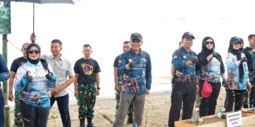 Danrem 043/Garuda Hitam Hadiri Rangkaian Peringatan HUT Ke-80 Korps Marinir di Marines ECO Park Brigif 4 Marinir/BS