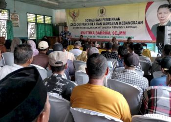 Anggota DPRD Lampung, Mustika Bahrum Sosialisasi Nilai-nilai Pancasila di Cimanuk Pesawaran