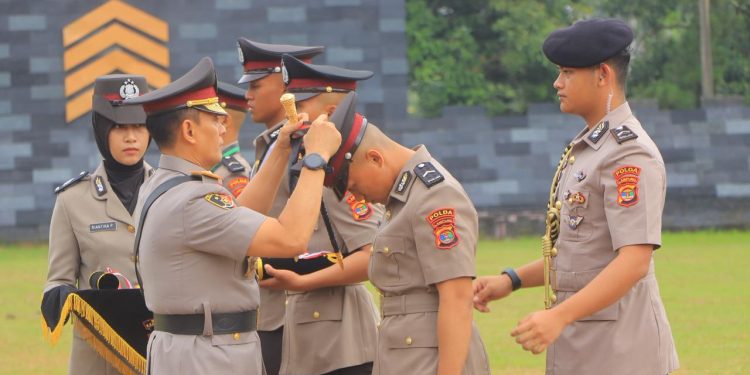 123 Bintara Polri Resmi Dilantik, Pendidikan Pembentukan 2025 di SPN Polda Lampung Ditutup