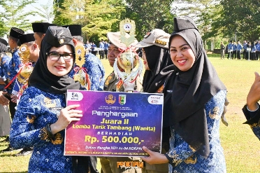 HUT KORPRI ke-54, Pemkab Pesawaran Beri Apresiasi ASN Berprestasi dan Santunan untuk Purna Tugas