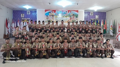 Kwarda Jihan Nurlela Lepas 57 Pramuka, Ikuti Kemah Perdamaian Saki Ma’arif NU