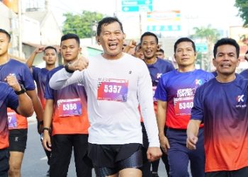 Berlari Bersama Warga, Pangdam XXI/Radin Inten Ajak Masyarakat Hidup Sehat dan Bersatu