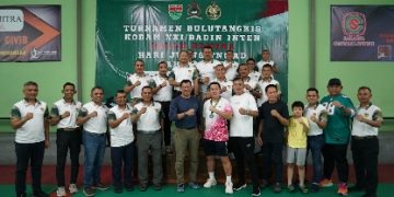 Pangdam XXI/Radin Inten Tutup Turnamen Bulu Tangkis Kodam XXI/RI