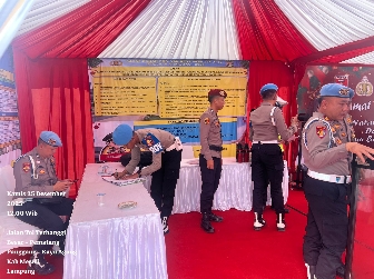 Ditpropam Mabes Polri dan Polda Lampung Lakukan Pengecekan Pos Pelayanan Nataru