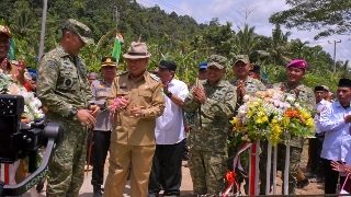 Wadan Brigif 4 Mar/BS Hadiri Peresmian Jembatan Gantung Garuda di Tanggamus