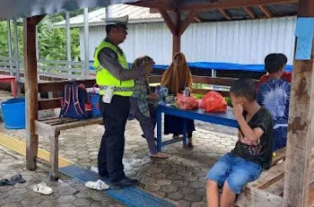 Pastikan Keamanan, Sat Lantas Polres Tulang Bawang Turun Langsung ke Lokasi Wisata