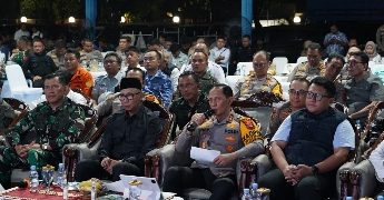 Bersama Gubernur, Kapolda dan Forkopimda Provinsi Lampung, Pangdam XXI/RI Pentau Malam Pergantian Tahun