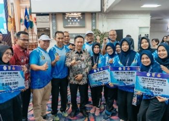 Lampung Siap Jadi Tuan Rumah Pornas Korpri 2027, Sekda Serahkan Tali Asih Atlet Berprestasi