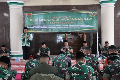 Kodim 0410/KBL Gelar Peringatan Isra’ Mikra’j