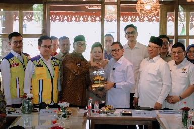 Gubernur Mirza Bersama Rombongan Komisi V DPR RI Tinjau Exit Tol Lematang, Lampung Selatan