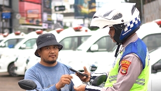 Polresta Bandar Lampung Maksimalkan ETLE Handheld Selama Operasi Keselamatan 2026
