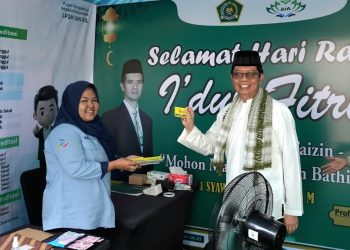 Rektor UIN RIL Resmikan Posko Masjid Ramah Pemudik di Masjid Raya Airan