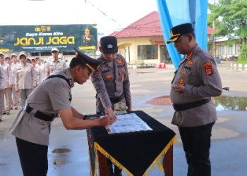 Kapolresta Bandar Lampung Pimpin Sertijab Kapolsek Panjang