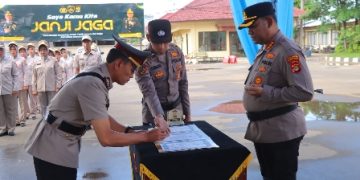 Kapolresta Bandar Lampung Pimpin Sertijab Kapolsek Panjang