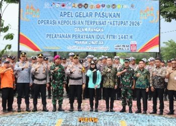 Bupati Nanda Indira Pimpin Apel Gelar Pasukan Operasi Ketupat Krakatau 2026