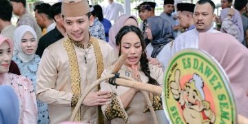 Halalbihalal di Lamban Rakyat Jadi Berkah UMKM, Dagangan Ludes Diborong dan Dibagikan Gratis