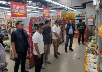 Sidak Pasar Modern, Polda Lampung Cek Harga dan Stok Pangan
