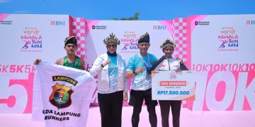 Pelari Polda Lampung Torehkan Prestasi pada Ajang Kemala Run di Bali