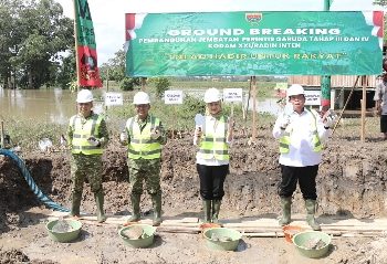 Danrem 043/Gatam Hadiri Ground Breaking Jembatan Garuda, Dorong Peningkatan Ekonomi Warga Lamtim