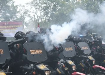 Polda Lampung Gelar Simulasi Rayonisasi Polres dan Penanganan Unjuk Rasa dalam Rangka Antisipasi May Day 2026