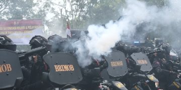 Polda Lampung Gelar Simulasi Rayonisasi Polres dan Penanganan Unjuk Rasa dalam Rangka Antisipasi May Day 2026