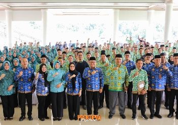 Perkuat Sinergi dan Bahas Isu Strategis, Pemkab Pesawaran Gelar Rakor dan Halal Bihalal Kepala Desa