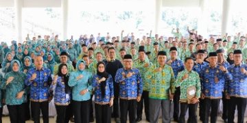 Perkuat Sinergi dan Bahas Isu Strategis, Pemkab Pesawaran Gelar Rakor dan Halal Bihalal Kepala Desa