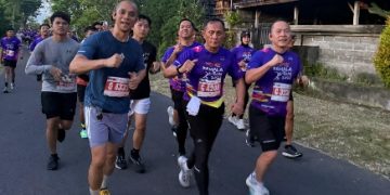 Kapolda Lampung Pimpin Ratusan Personel dan Bhayangkari Polda Lampung Ikuti Kemala Run 2026