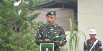 Pupuk Disiplin, Nasionalisme, dan Dedikasi, Prajurit dan PNS Korem 043/Gatam Ikuti Upacara Bulanan