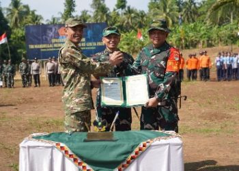 Buka TMMD ke-128 di Tanggamus, Danrem 043/Gatam Harapkan Kesejahteraan Warga Kalimiring Meningkat
