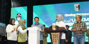 Danrem 043/Gatam Hadiri Closing Ceremony Festival UMKM dan Pasar 1001 Malam HUT Ke-27 Lampung Timur