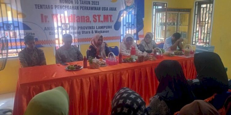 Anggota DPRD Mardiana Sosialisasikan Perda Pencegahan Nikah Dini di Lampung Utara