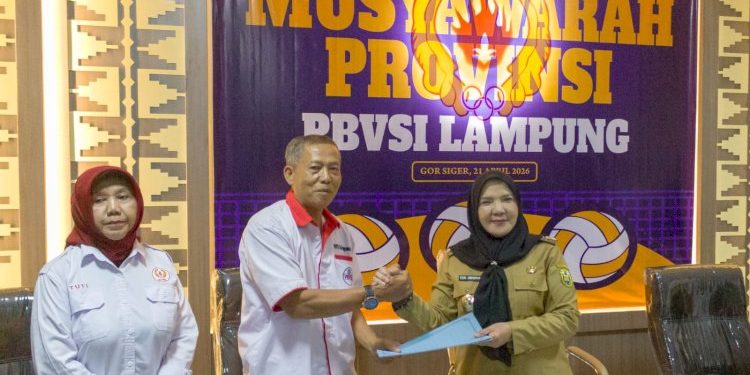 Eva Dwiana Terpilih Aklamasi Nakhodai PBVSI Lampung 2026 –2030